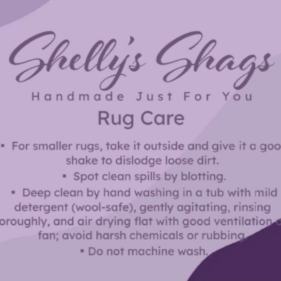 Black and White Shag Rug Against a Gray Background - Picture 3 of 3